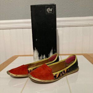 Dolce Vita Reyn Hot Orange Suede, Animal Print, Neon Yellow, Black leather sz 6